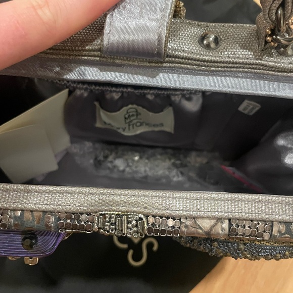 Mary Frances Multicolor Beaded Handbag Airplane Passport - Picture 4 of 4